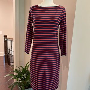 Gap navy striped Supima cotton dress (red/orange)
